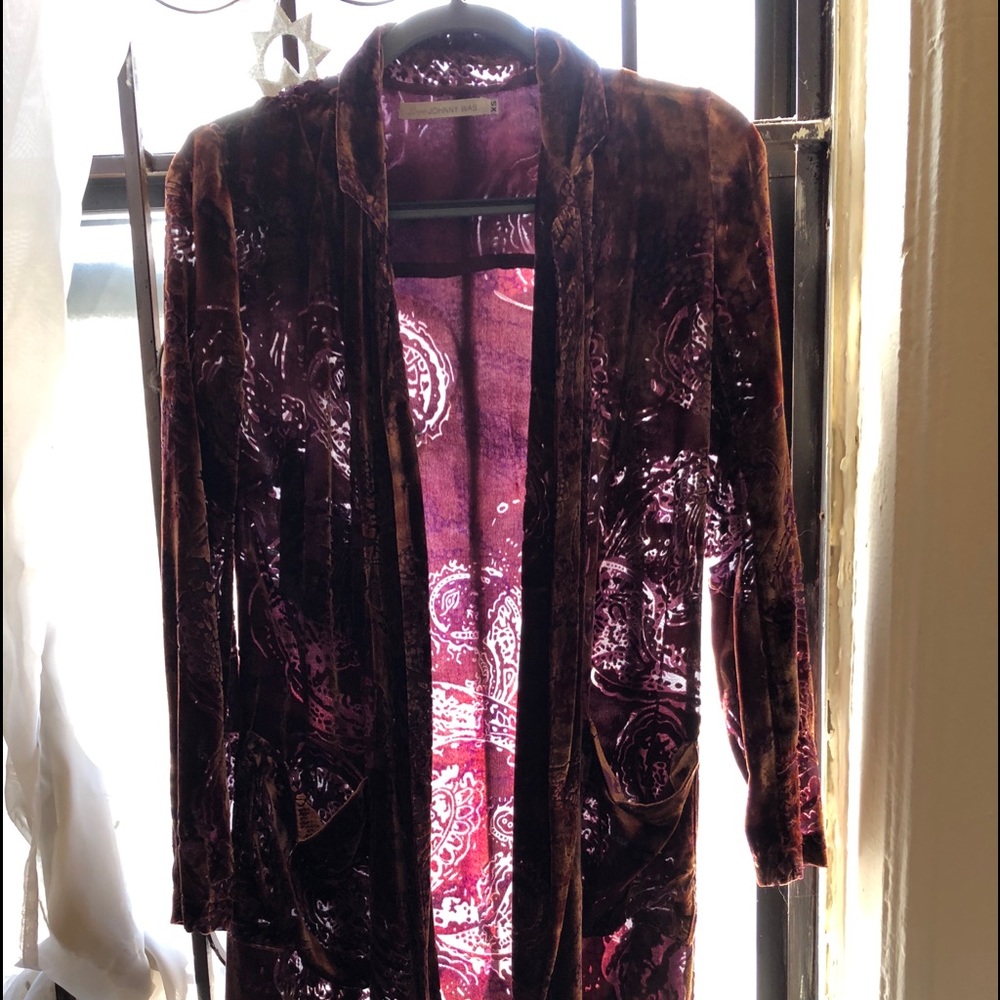 Crushed Velvet sheer swinging coat!